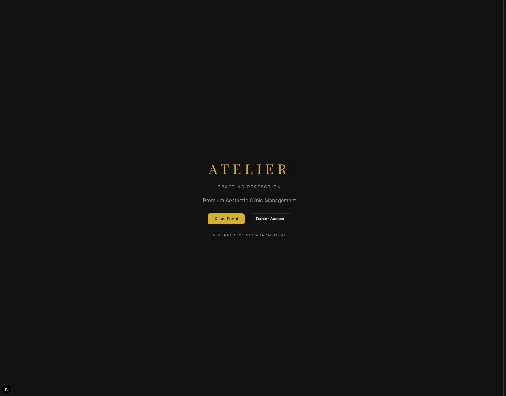 Captura de pantalla del proyecto: ATELIER Clinic