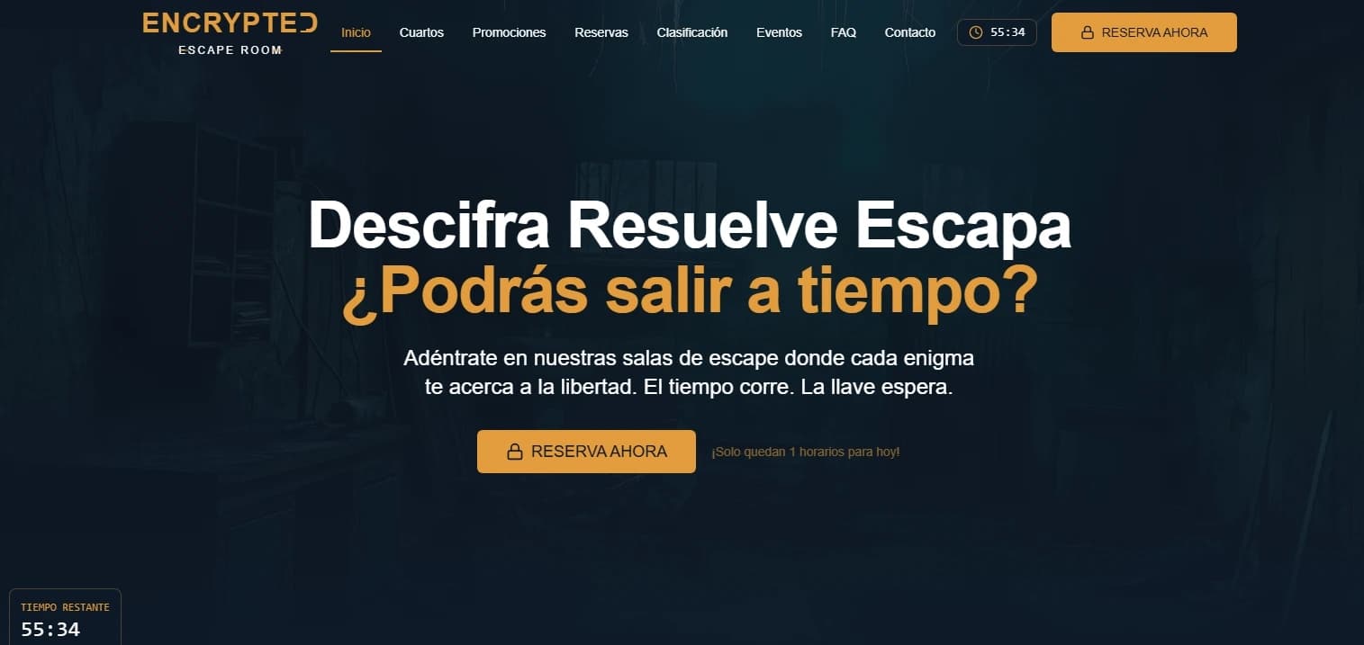 Captura de pantalla del proyecto: Encrypted Escape Room